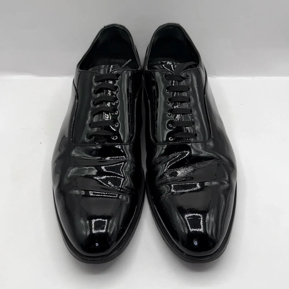Suitsupply Tuxedo Shoes Mens 44 US 11 Black Patent Leather Oxford Formal